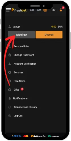 Select Withdraw